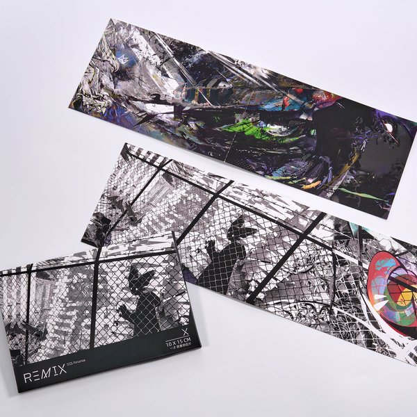 『顔素』 Foldable Postcard Set